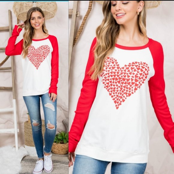 SOLD OUT 19432 Raglan Heart Tee - Picture 2 of 4